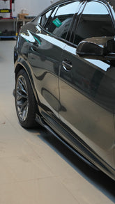 BMW X3 G01 & X4 G02 s/x Drive 30i M40i 2019-ON & X3M F97 & X4M F98 (Fits Both Pre-LCI & LCI) 2019-ON with Aftermarket Parts - AE V2 Side Skirts Carbon Fiber from ArmorExtend